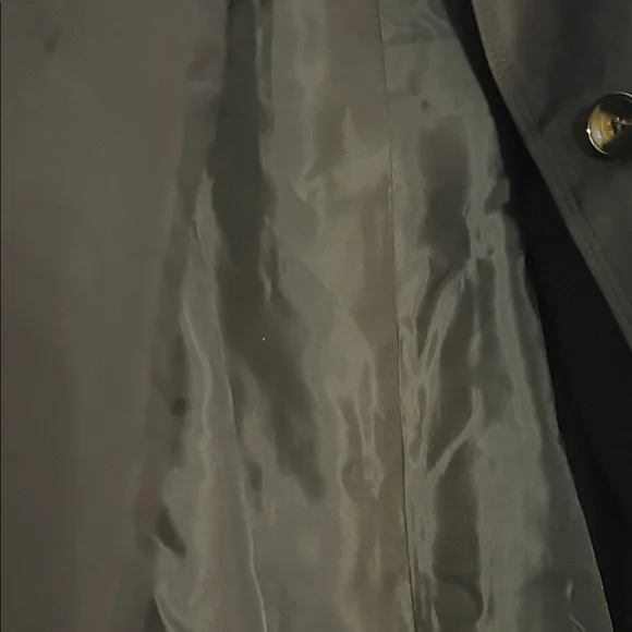 London Fog blackTrench Coat with Belt - Picture 9 of 11